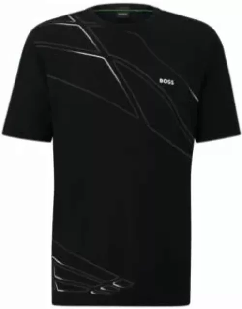 Regular-fit T-shirt with seasonal artwork- Black Men's T-Shirt