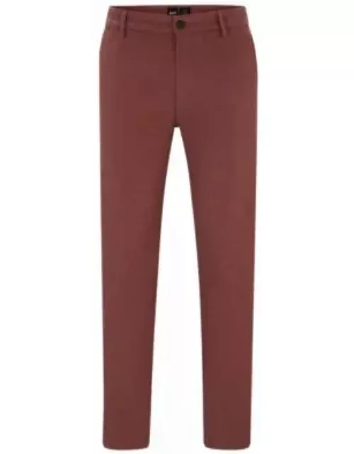 Regular-fit trousers in twill- Light Brown Men's Casual Pant