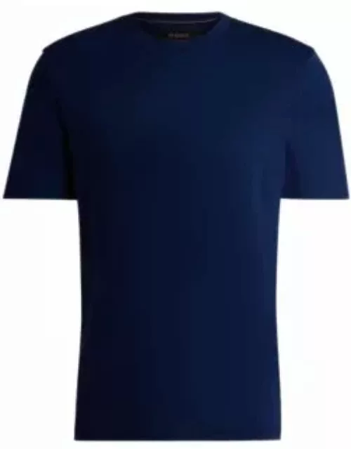 Regular-fit crew-neck T-shirt in mercerized cotton- Light Blue Men's T-Shirt