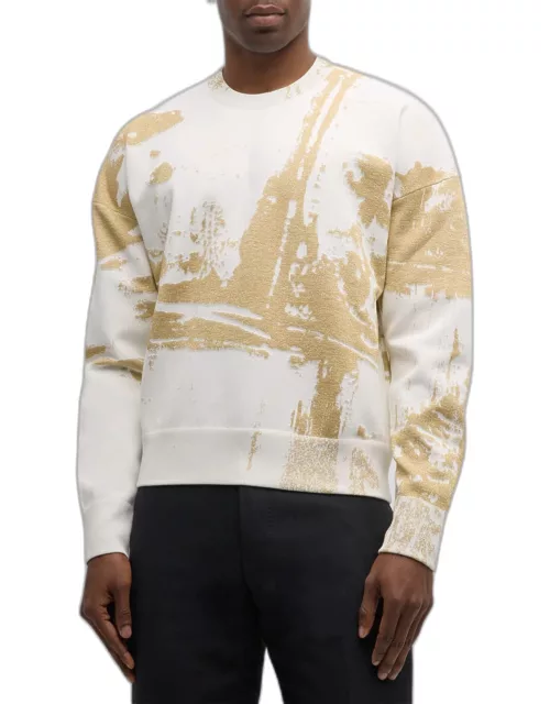 Men's Metallic Drop-Shoulder Sweater