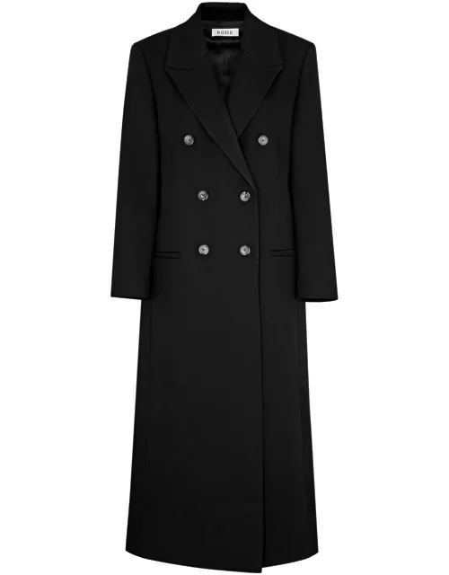 Rohe Double-breasted Wool Coat - Black - 36 (UK8 / S)