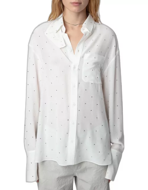 Tyrone Embellished Button-Front Shirt