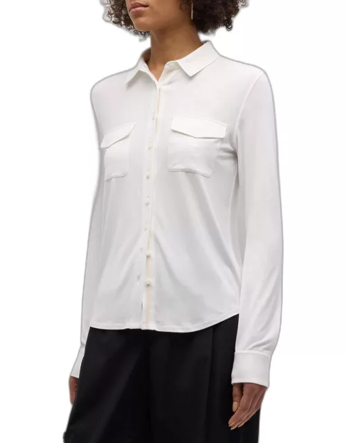 Luca Knit Button-Front Shirt