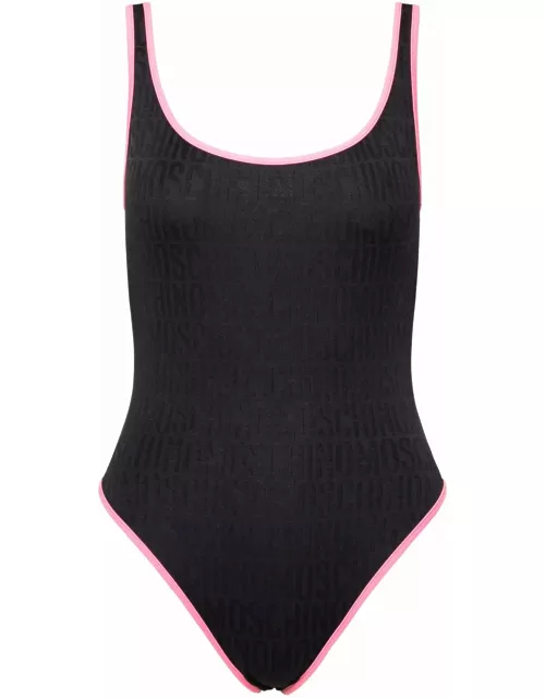 Moschino Black Polyamide Blend One-piece Swimsuit
