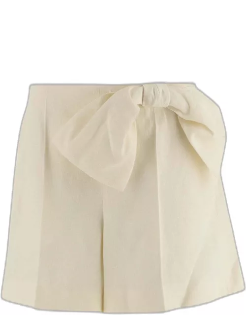 Chloé Linen Short Pants With Bow