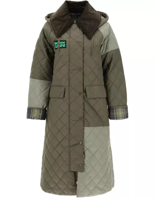 Barbour quilted Burghley Long Down Jacket