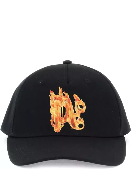Palm Angels Burning Monogram Baseball Cap