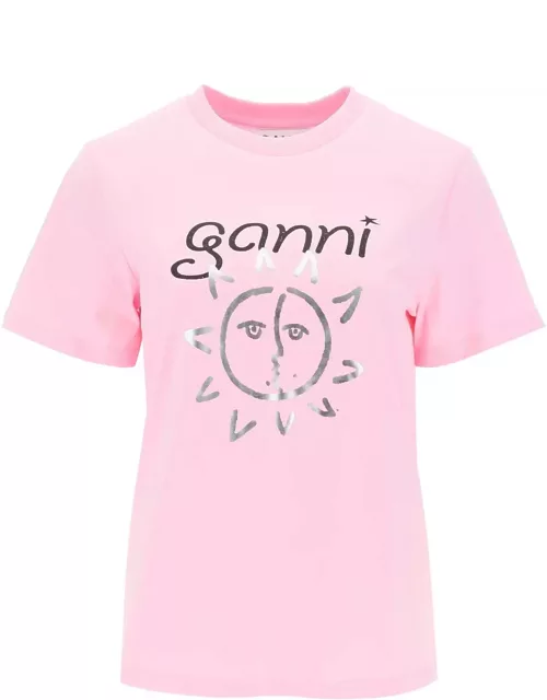 Ganni Crew-neck T-shirt With Print