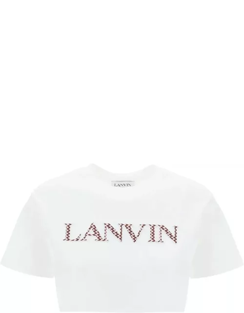 Lanvin Curb Logo Cropped T-shirt