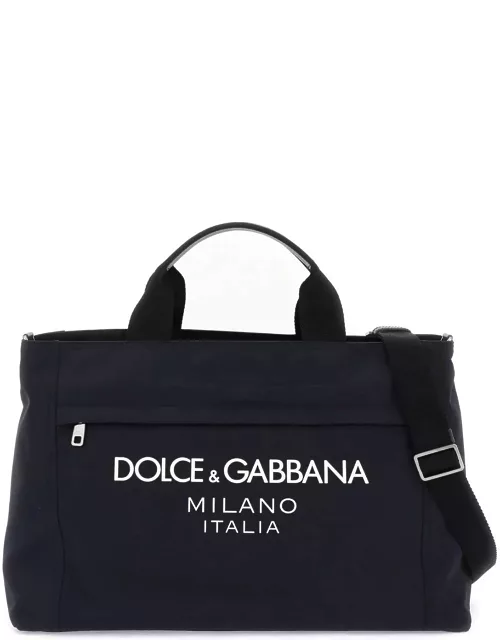 Dolce & Gabbana Nylon Logo Shopping Bag