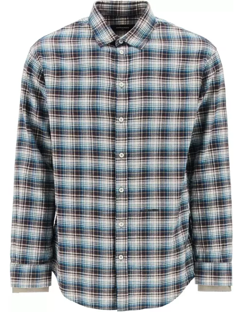 Dsquared2 Check Shirt With Layered Sleeve