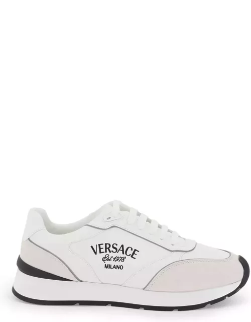 Versace White Leather Sneaker
