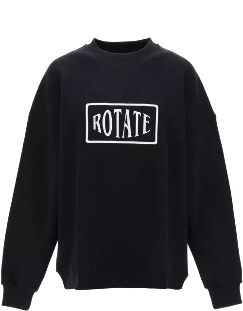 Rotate by Birger Christensen Crew-neck Sweatshirt With Logo Embroidery
