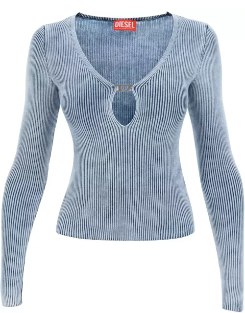 Diesel M-teri Ribbed Sweater With Logo Plaque