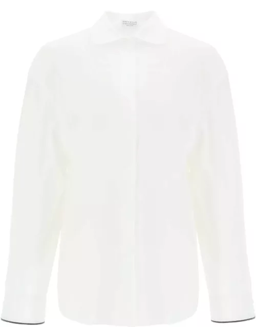 Brunello Cucinelli Wide Sleeve Shirt With Shiny Cuff Detail