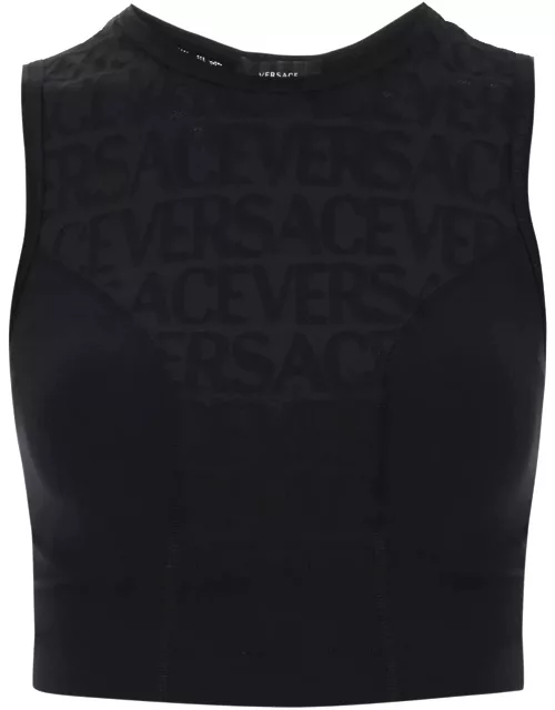Versace Sports Crop Top With Lettering