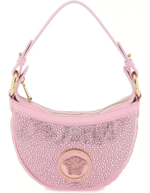 Versace Repeat Mini Hobo Bag With Crystal