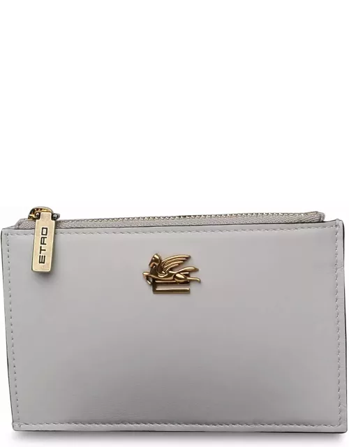 Etro White Leather Wallet