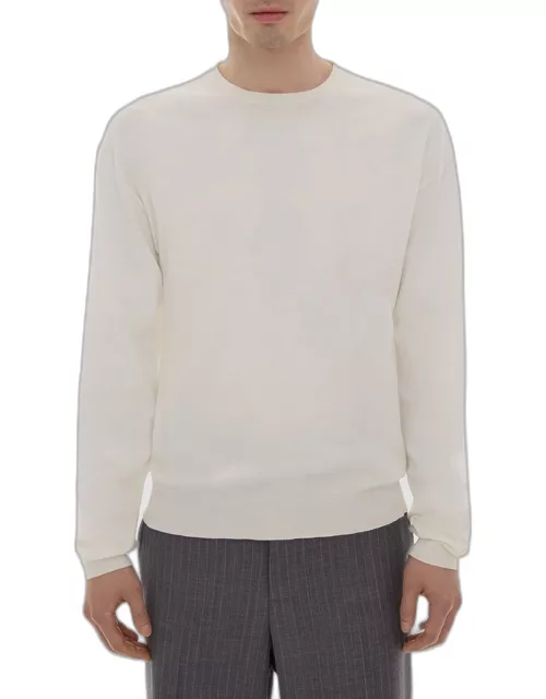 Men's Fine-Gauge Sweater with Piping