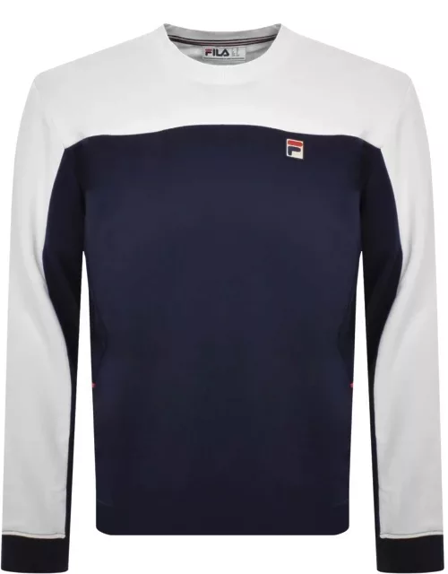 Fila Vintage Colour Block Sweatshirt Navy