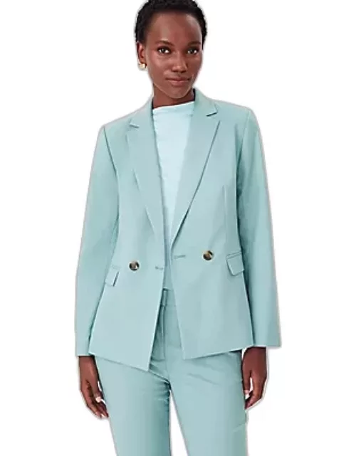Ann Taylor The Petite Tailored Double Breasted Blazer in Texture