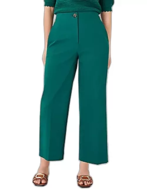 Ann Taylor The High Rise Kate Wide Leg Crop Pant in Texture - Curvy Fit
