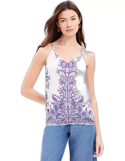 Loft Paisley Covered Button Strappy Cami