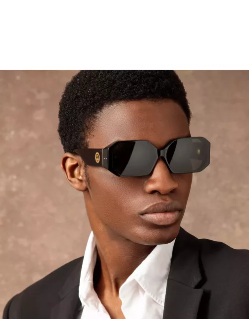 Men's Bailey Angular Sunglasses in Black