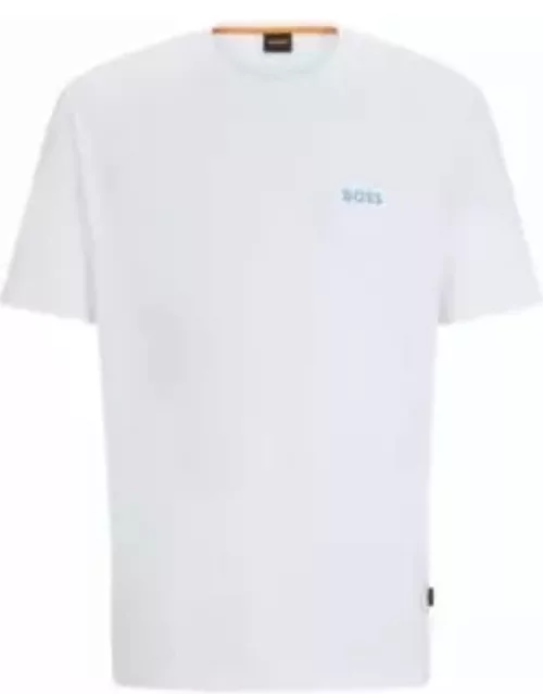 Cotton-jersey T-shirt with decorative reflective artwork- White Men's T-Shirt