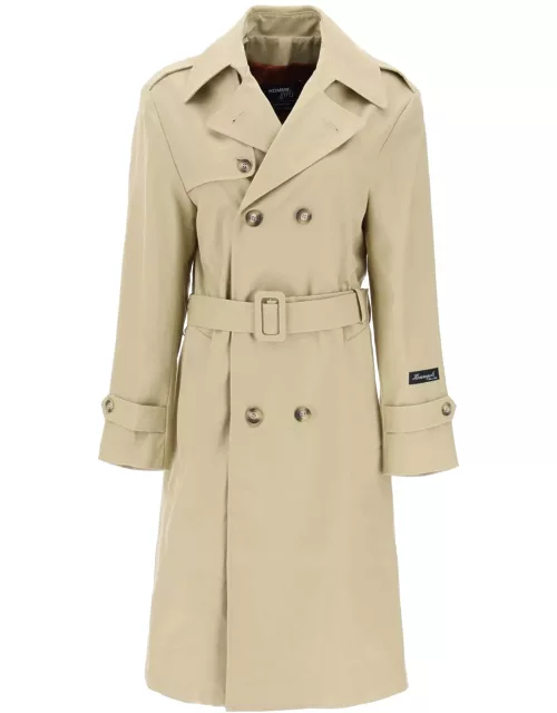 HommeGirls Cotton Double-breasted Trench Coat