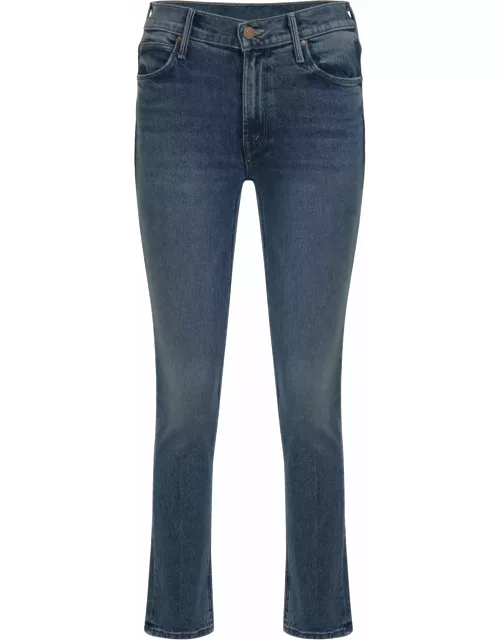 Mother The Mid Rise Dazzer Ankle Straight Leg Jean