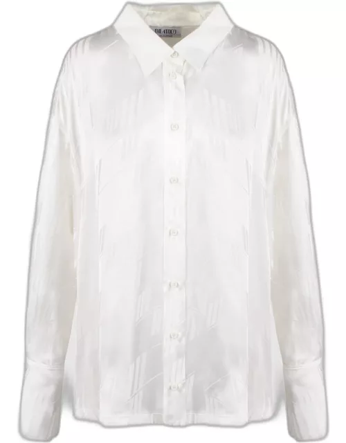 The Attico Diana Asymmetric Jacquard Shirt