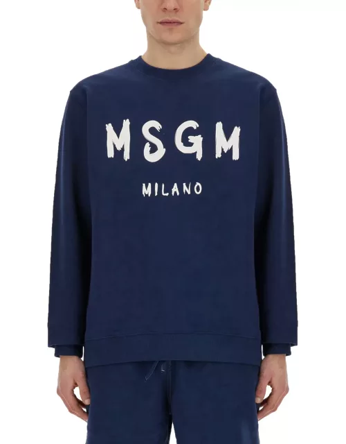 MSGM Sweatshirt With Brushed Logo