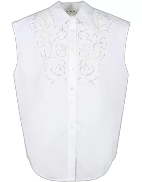 Parosh Embroidered Sleeveless Shirt