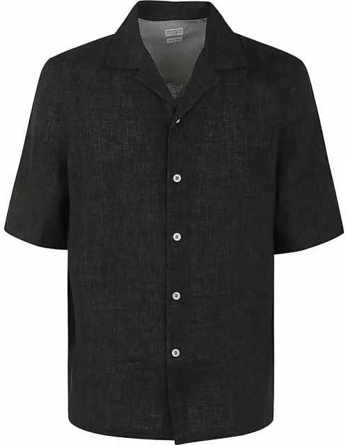 Brunello Cucinelli Chambray Short-sleeved Shirt