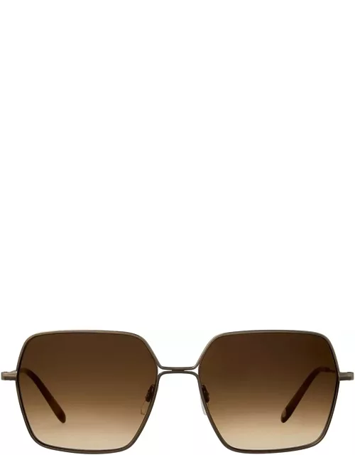 Garrett Leight Meadow Sun Antique Gold-vintage Burnt Tortoise/brunette Gradient Sunglasse