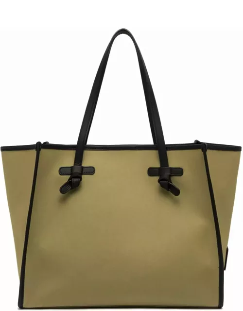 Gianni Chiarini Marcella Shopping Bag In Canvas And Leather Profile