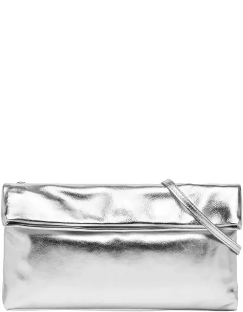 Gianni Chiarini Silver Cherry Clutch Bag With Shoulder Strap