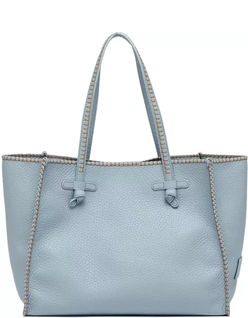 Gianni Chiarini Light Blue Marcella Shopping Bag In Bubble Leather