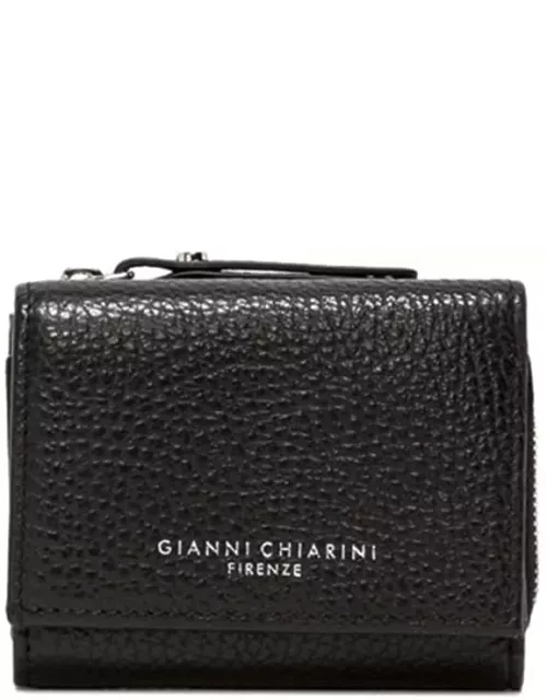 Gianni Chiarini Black Leather Trifold Wallet