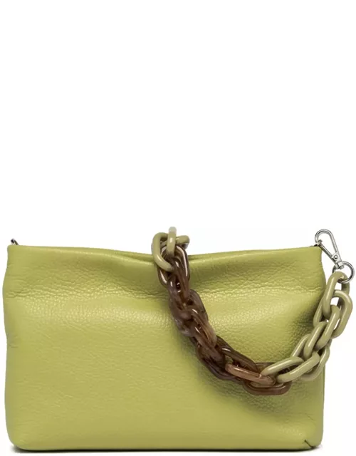 Gianni Chiarini Brenda Green Clutch Bag With Resin Chain