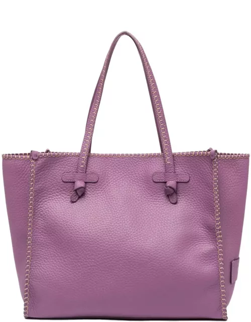 Gianni Chiarini Purple Marcella Shopping Bag In Bubble Leather
