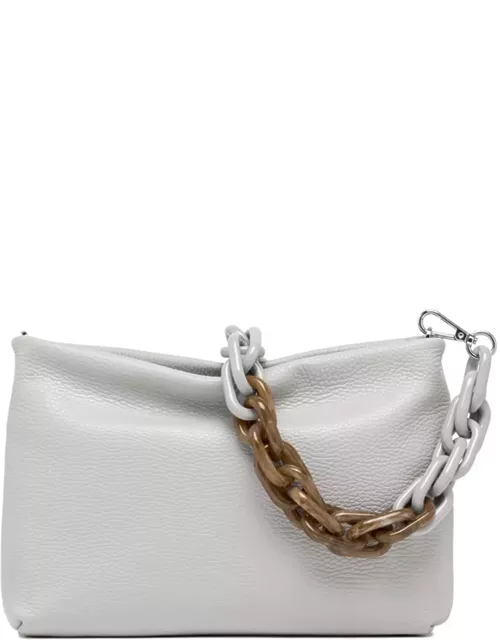 Gianni Chiarini Brenda Gray Clutch Bag With Resin Chain