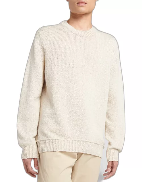 Men's Cotton-Silk Crewneck Sweater