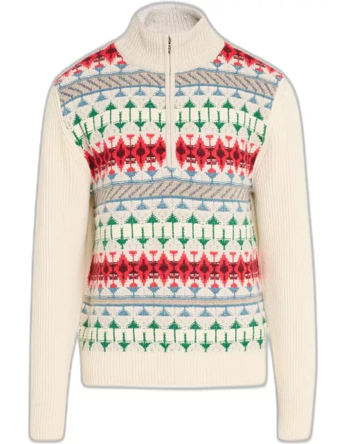Men's Noel Cashmere Quarter-Zip Sweater