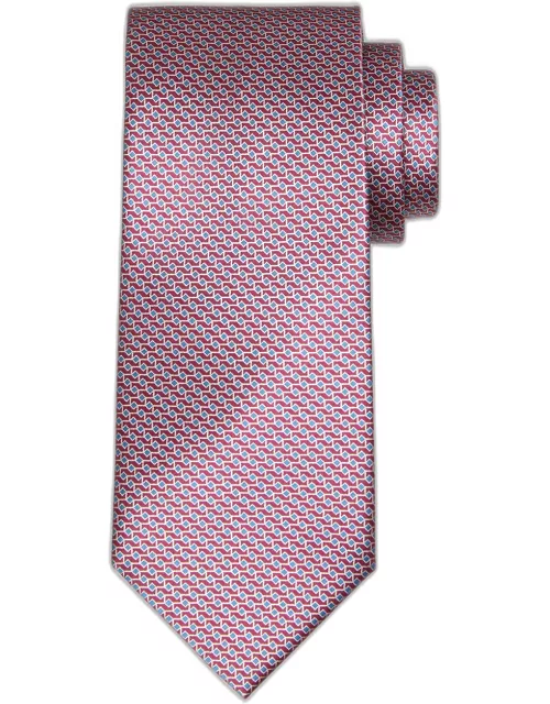 Men's Silk Micro-Geometric Tie