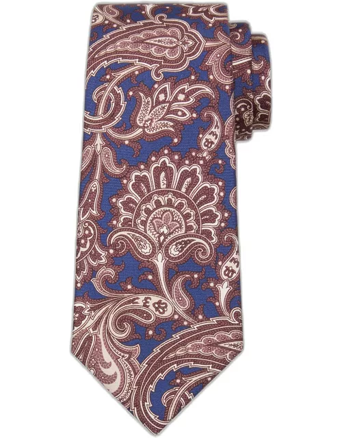 Men's Silk Foulard Paisley-Print Tie