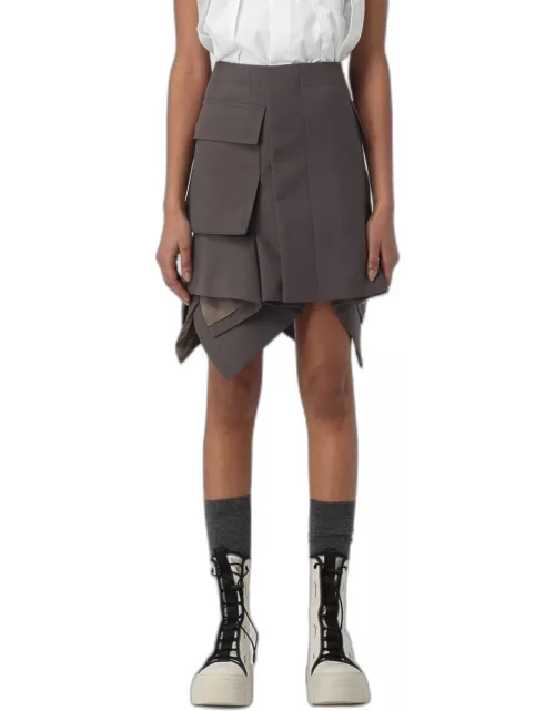 Skirt SACAI Woman colour Grey
