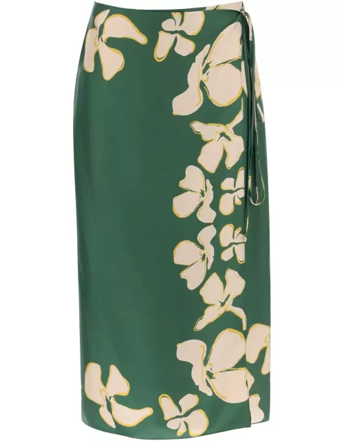 RAQUEL DINIZ 's silk floral wrap skirt