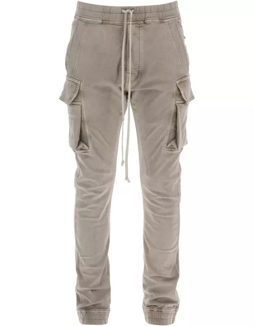 DRKSHDW stretch denim cargo pants in mastodon style